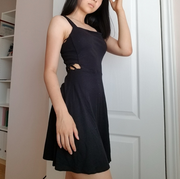 Cute Black Mini Dress - Picture 3 of 4